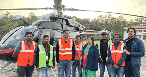 do dham vip guest by helicopter